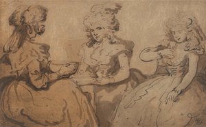 Mujeres bebiendo ponche de Thomas Rowlandson